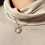 Coin ketting met geboortebloem
