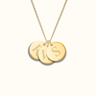 Mini coin ketting met initialen