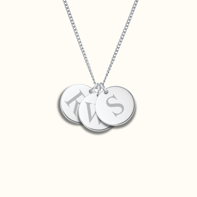 Mini coin ketting met initialen