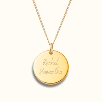 Coin ketting met 2 namen