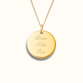 Coin ketting met 3 namen