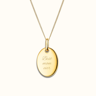 Ovale ketting met tekst