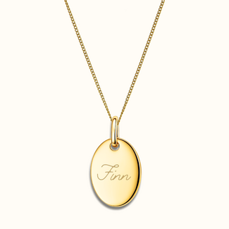 Ovale ketting met naam