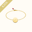 Kids | Mini coin armband met initiaal en geboortesteen