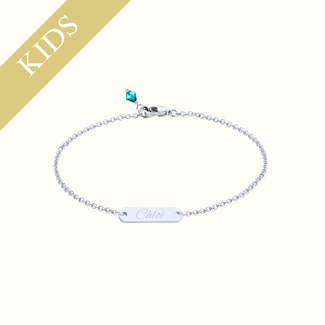 Kids | Mini bar armband met geboortesteen