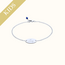Kids | Ovale armband met naam en geboortesteen