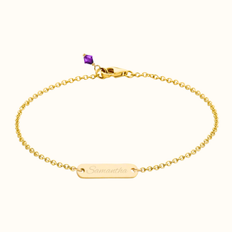 Mini bar armband met geboortesteen