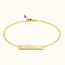 Bar armband met naam en geboortesteen