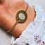 Coin armband met lijntekening