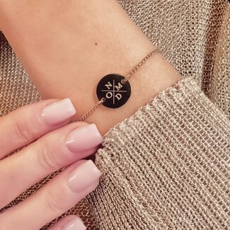 Coin armband met initialen