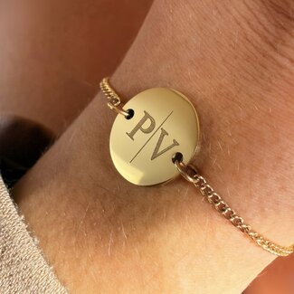 Coin armband met initialen