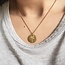 Coin ketting met geboortebloemen