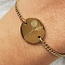 Coin armband met geboortebloemen