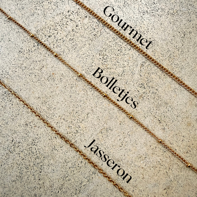 Dubbele coin ketting kleine en grote coin