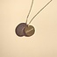 Dubbele coin ketting kleine en grote coin