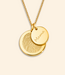 Dubbele coin ketting kleine en grote coin