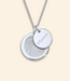 Dubbele coin ketting kleine en grote coin