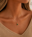 Ketting met vierkante geboortesteen bedel