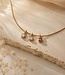 Ketting met vierkante geboortesteen bedel
