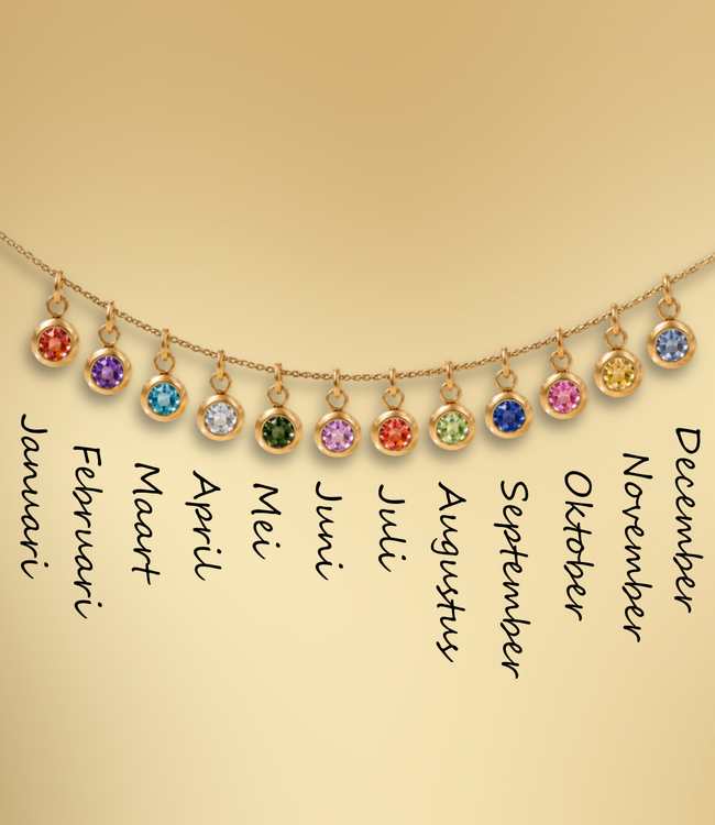 Geboortesteen ketting