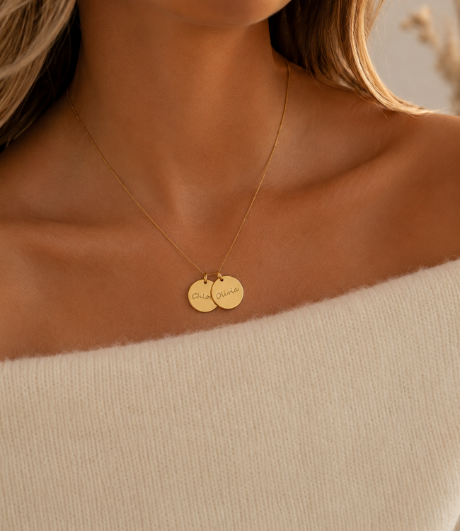 Dubbele coin ketting