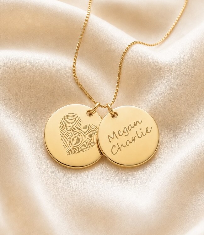 Dubbele coin ketting
