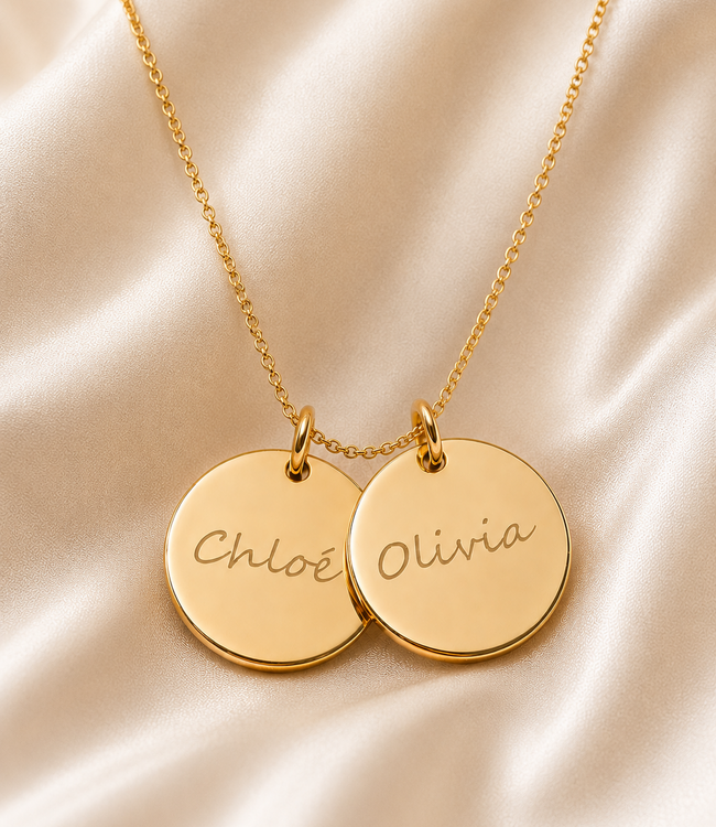Dubbele coin ketting