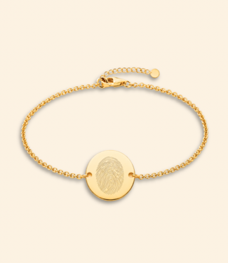 Coin armband met lijntekening