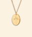 Ovale ketting met geboortebloemen