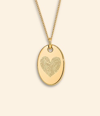 Ovale ketting met lijntekening