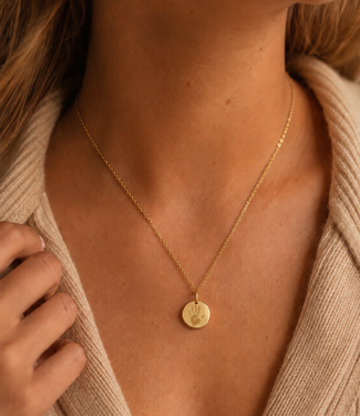 Coin ketting met lijntekening