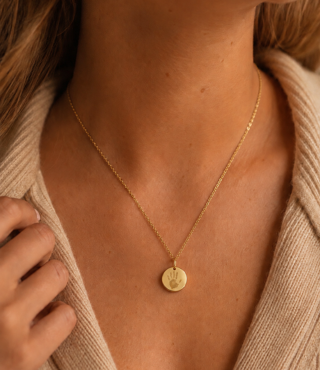 Coin ketting met lijntekening