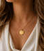 Coin ketting met geboortebloemen