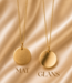 Coin ketting met geboortebloemen