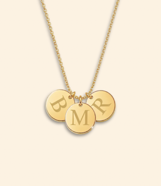 Mini coin ketting met initialen