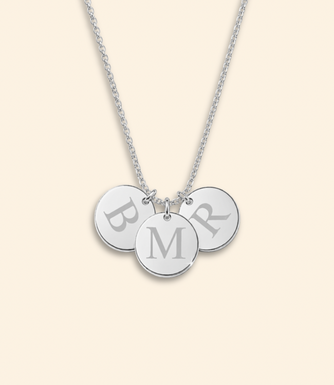 Mini coin ketting met initialen