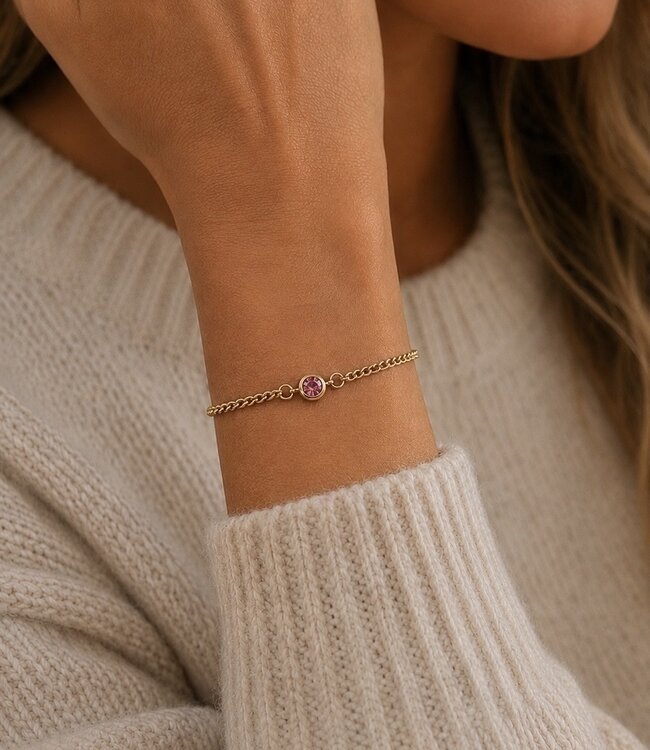 Geboortesteen armband
