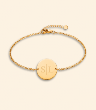 Coin armband met initialen