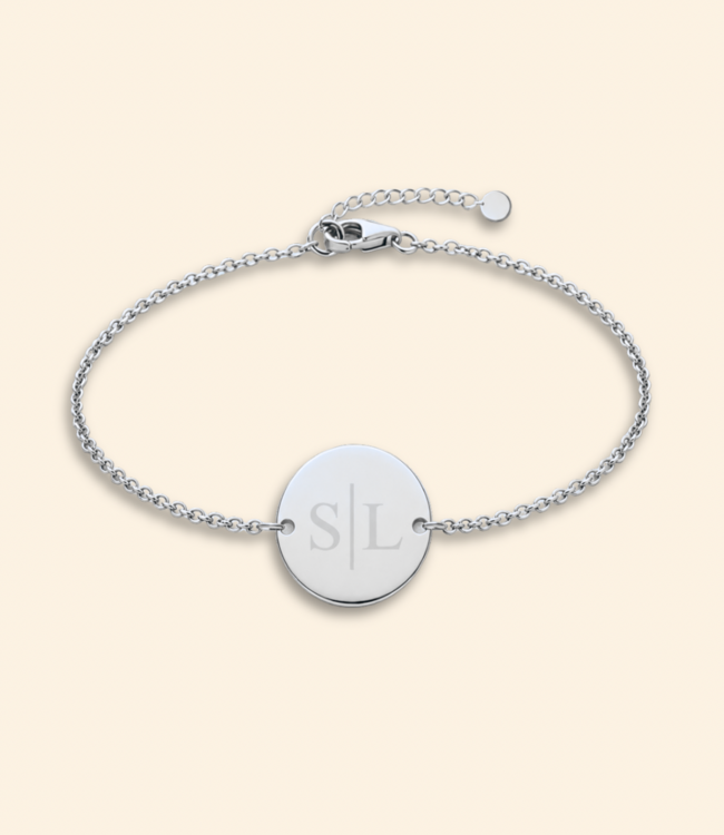 Coin armband met initialen