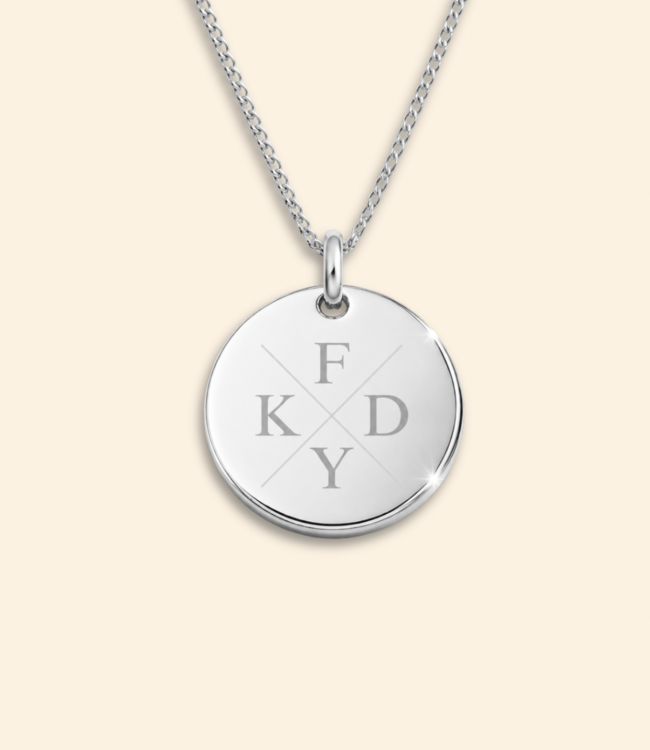 Coin ketting met initialen