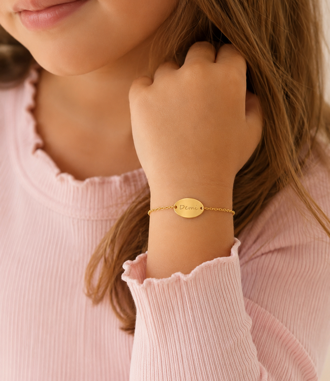 Kids | Ovale armband met naam