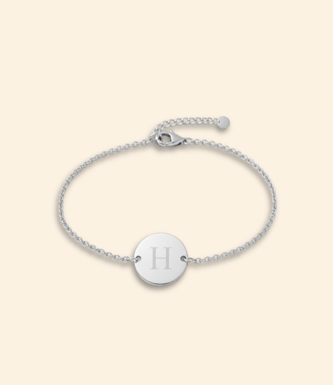 Kids | Mini coin armband met initiaal