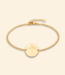 Coin armband met geboortebloemen