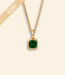 Kids | Ketting met geboortesteen vierkant