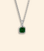 Kids | Ketting met geboortesteen vierkant