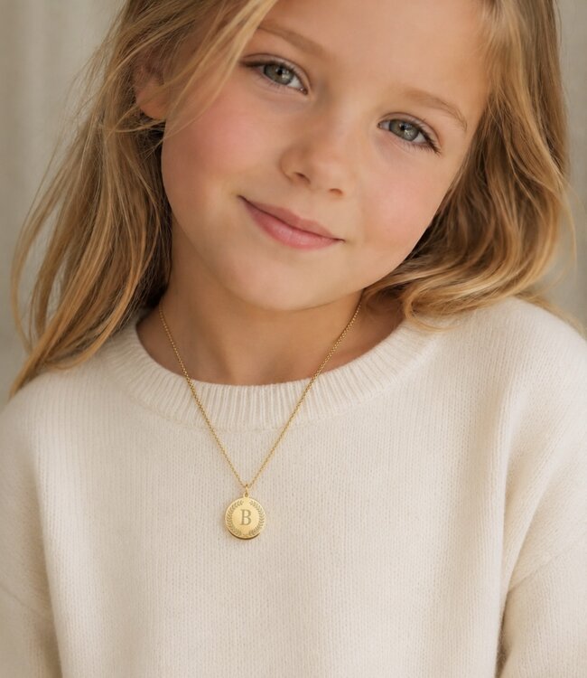 Kids | Coin ketting met initiaal