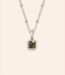 Ketting met vierkante geboortesteen bedel