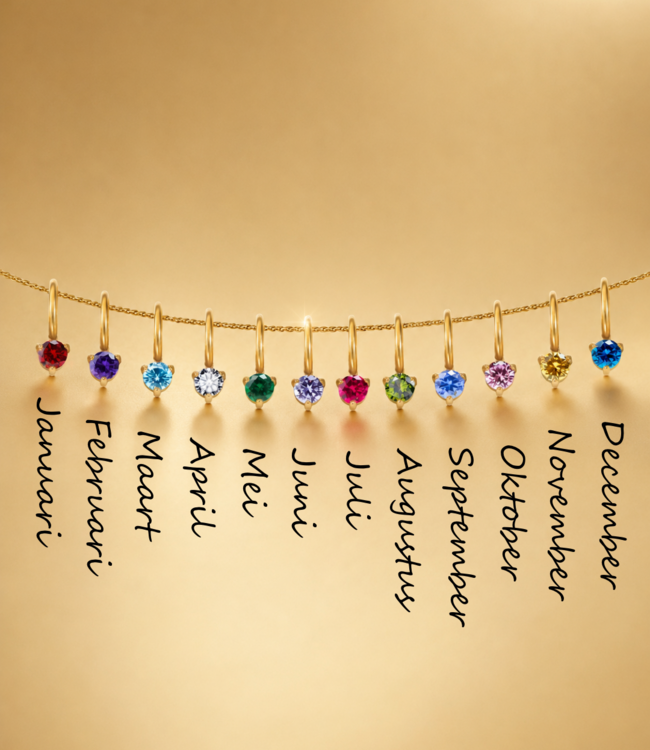 Mini geboortesteen ketting
