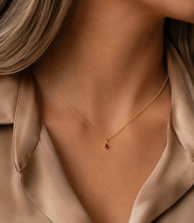Mini geboortesteen ketting
