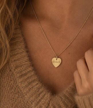 Hartjes ketting met naam